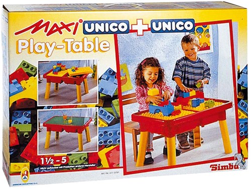 Tavolo da gioco tavolo da costruzione Unico grande giallo con mattoncini - giocattolo