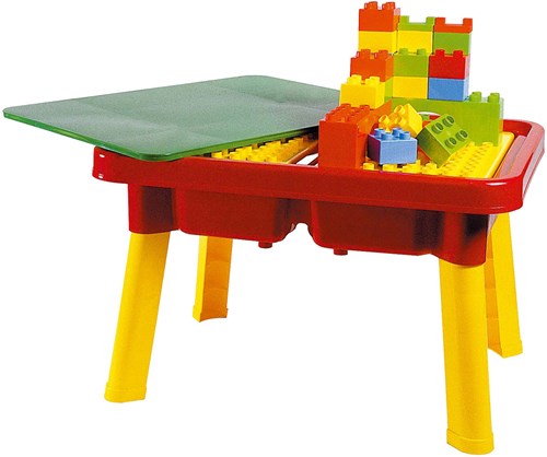 Tavolo da gioco tavolo da costruzione Unico grande giallo con mattoncini - giocattolo-2