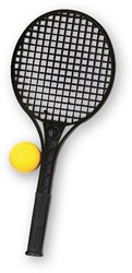Androni Giocattoli racchetta da tennis junior nera con pallina in schiuma giocattolo