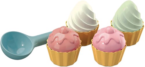 Androni Giocattoli set spiaggia cupcake pastello 9 pezzi giocattolo sabbia-2