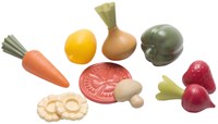 Dantoy Green Garden set giocattolo frutta e verdura - 10 pezzi - gioco di ruolo sostenibile-2