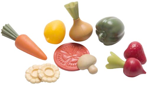 Dantoy Green Garden set giocattolo frutta e verdura - 10 pezzi - gioco di ruolo sostenibile-2