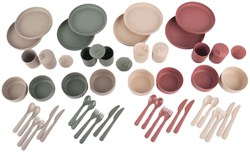 Dantoy set stoviglie giocattolo BIOplastic 56 pezzi sostenibile colorato