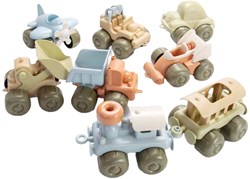 Dantoy veicoli set giocattolo 8 pezzi BIOplastic pastello sostenibile