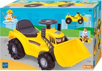 Ecoiffier Maxi Trattore cavalcabile con pala anteriore - Trattore giocattolo giallo per bambini