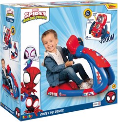 Smoby sedile da corsa Spidey V8 Driver giocattolo per bambini con volante e suoni