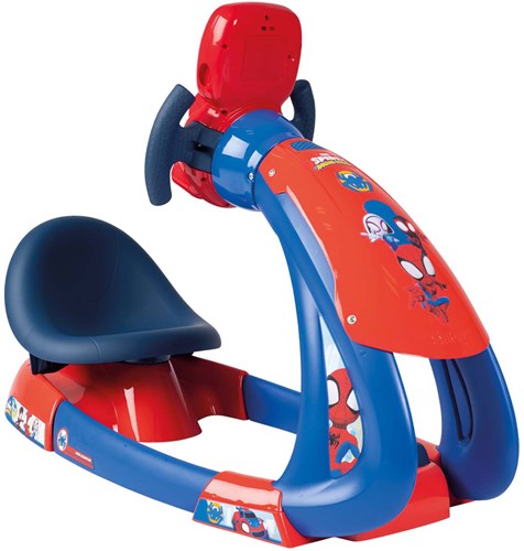 Smoby sedile da corsa Spidey V8 Driver giocattolo per bambini con volante e suoni-2