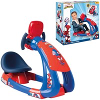 Smoby sedile da corsa Spidey V8 Driver giocattolo per bambini con volante e suoni-3