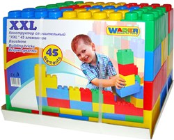 Blocchi da costruzione XXL set 45 pezzi giocattolo colorato in plastica