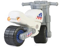 Cavallino Toys bicicletta senza pedali moto della polizia bianca - moto giocattolo per bambini-3