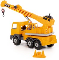 Cavallino Toys camion rimorchio giocattolo - camion arancione in plastica-3