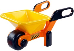 Carriola giocattolo gialla 64cm plastica per bambini gioco all'aperto