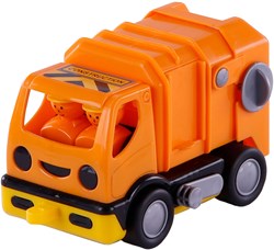 Camion della spazzatura giocattolo Cavallino arancione 19cm plastica per bambini