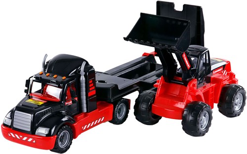 Camion giocattolo Mammoet Torpedo con bulldozer scala 1:16 veicolo da cantiere-2