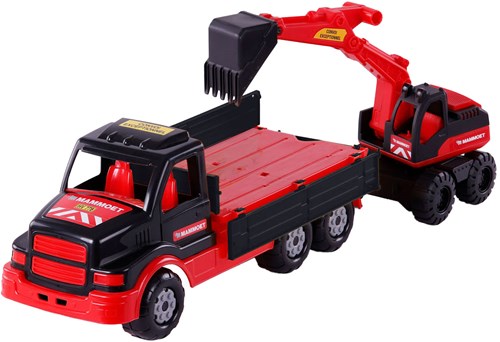 Camion giocattolo Cavallino Mammoet Torpedo con escavatore 44,5cm-2