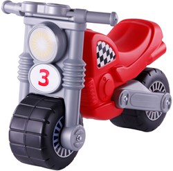 Moto bicicletta senza pedali rossa in plastica per bambini - Giocattolo Ride On