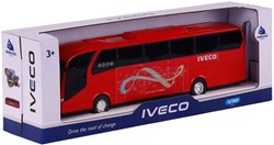 Autobus giocattolo Iveco Cavallino scala 1:30 rosso plastica