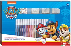 Multiprint set colorazione PAW Patrol con timbri e pennarelli 41 pezzi