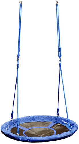 Hudora altalena nido lusso blu - giocattolo altalena da esterno 90cm-2