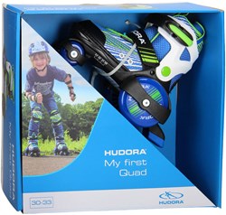 Hudora pattini a rotelle regolabili bambini misura 30-33 multicolore