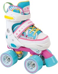 Hudora pattini a rotelle Skate Wonders regolabili misura 32-35 bianco