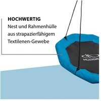Hudora altalena nido da esterno Octagon 90 cm blu ergonomica-2