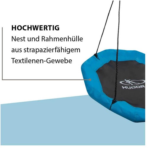 Hudora altalena nido da esterno Octagon 90 cm blu ergonomica-2