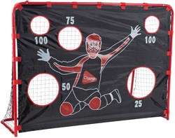 Hudora porta da hockey porta sportiva con schermo punti rosso nero alluminio