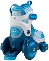 Hudora pattini a rotelle bambini regolabili blu misura 30-33-2