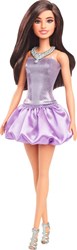 Barbie bambola fashionista abito viola paillettes per bambini