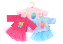 Heless set abbigliamento bambola gonna e pullover 35-45cm - moda bambola
