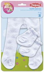Heless collant e calzini per bambole cristallo di ghiaccio bianco-argento 35-45 cm