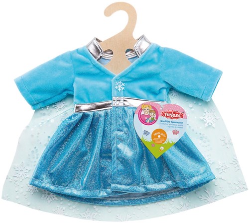 Heless cappotto per bambole principessa del ghiaccio con mantello blu 35-45 cm abbigliamento bambole