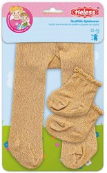 Heless collant dorati per bambole con calzini - abbigliamento bambole 28-35 cm