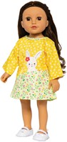 Heless vestito per bambole Bunny Lou - abbigliamento bambole 28-35 cm giallo-2