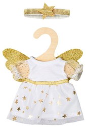 Heless vestito bambola angelo abbigliamento bambole 20-25 cm bianco-oro con cerchietto