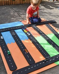Cosy set di strade giocattolo lavagna per esterno e interno - 8 pezzi