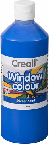 Creall vernice per finestre blu - pittura per vetro creativa 500ml per bambini