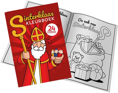 Boek Specials Nederland libro da colorare Sinterklaas con 24 pagine regalo-3