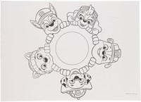 Libro da colorare con tovagliette Paw Patrol da 12 pagine-2