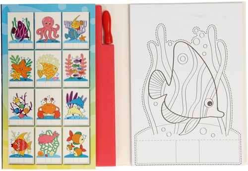 Wins Holland libro da punzonare mondo sottomarino - libro creativo per bambini-2