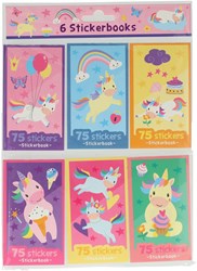 Libricini adesivi unicorno 6 pezzi adesivi bambini