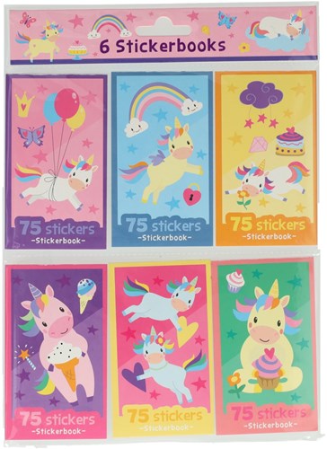 Libricini adesivi unicorno 6 pezzi adesivi bambini