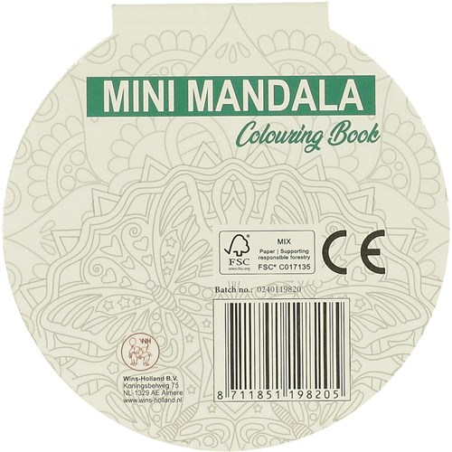 Wins Holland libro da colorare mandala rotondo rosso - album creativo bambini-3