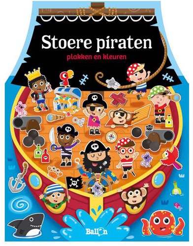 Wins Holland libro di adesivi pirati libro da colorare - Pirati coraggiosi attacca colora