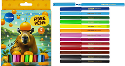 Centrum pennarelli Capybara 12 pezzi divertimento colorato
