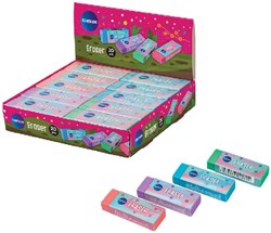 Centrum set gomme - 20 pezzi in esposizione - bianco - scuola e ufficio