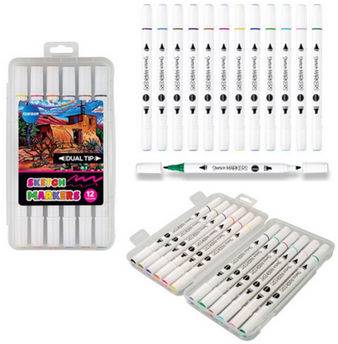 Centrum set di 12 sketch marker per disegno e illustrazione