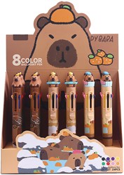Centrum penna a sfera Capybara 8 colori 24 pezzi penna giocattolo
