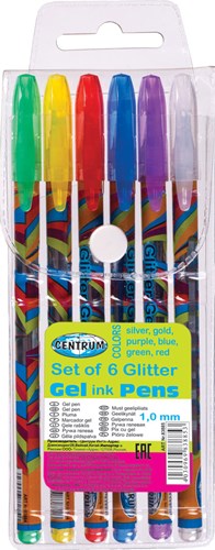 Penna gel glitter Centrum 6 in astuccio Centrum 83885